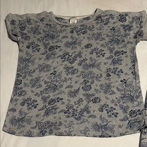 Lucky Brand Floral Pajamas Set - Blue and Gray